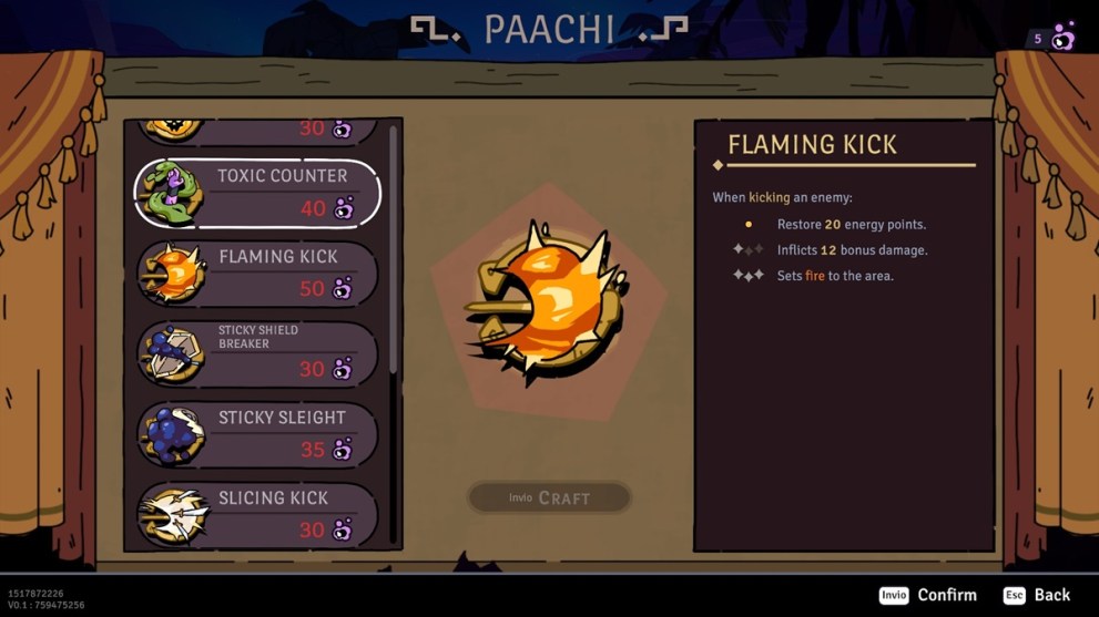 The Flaming Kick amulet
