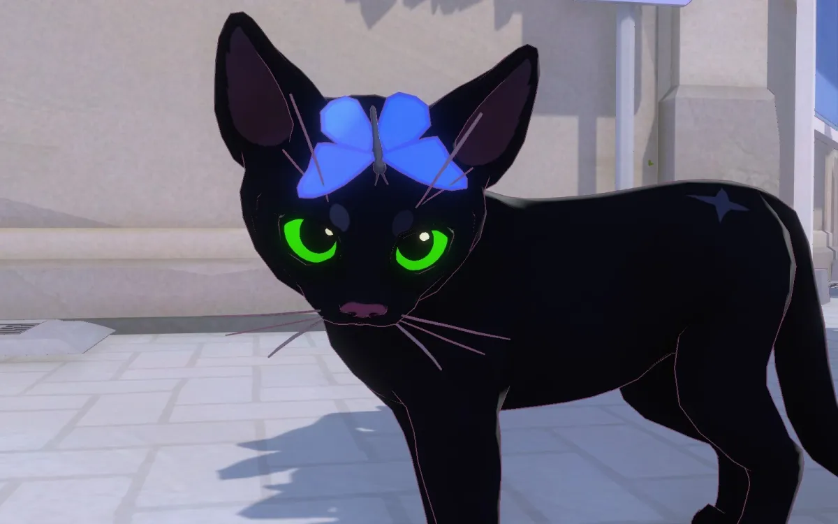 Is Little Kitty Big City coming to PS4 - blue butterfly on a black cat