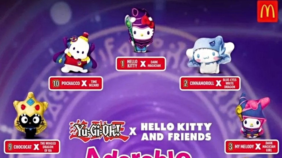 Toys offered with McDonalds Sanrio Yu-Gi-Oh collaboration