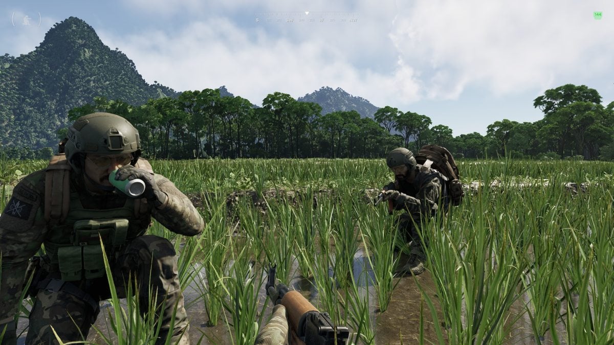 How to complete negotiator task in Gray Zone Warfare soldiers standing in a field drinking