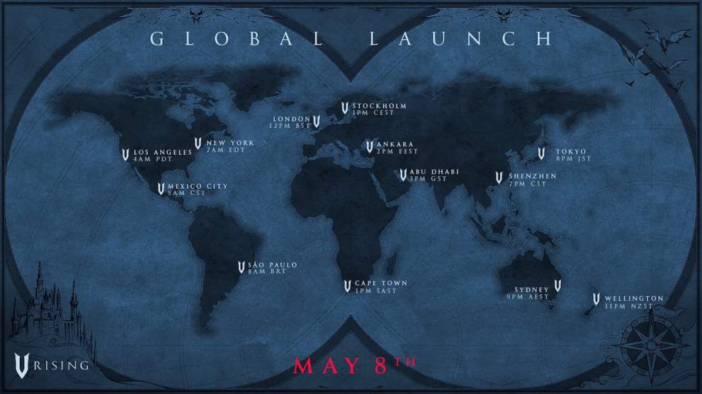 V Rising 1.0 global release times