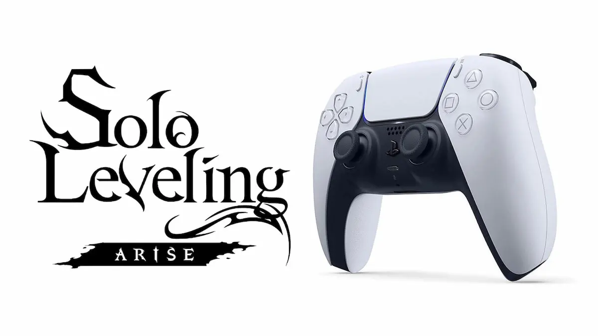 Solo Leveling Arise logo and a PS controller