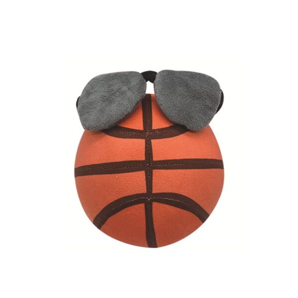 Basketball Ladybug plush with orange and black stripes