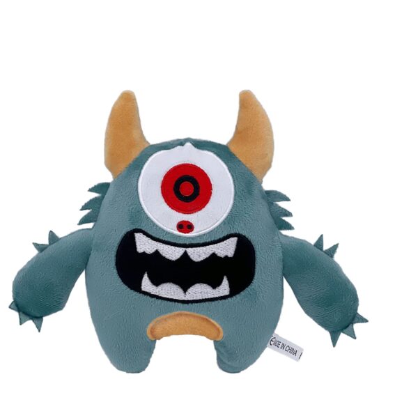 One-eyed Green Monster with fur and hair plush