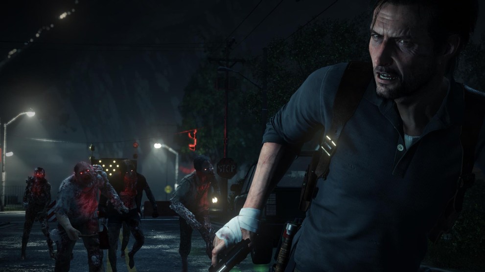 Sebastian running form monsters in The Evil Within 2.