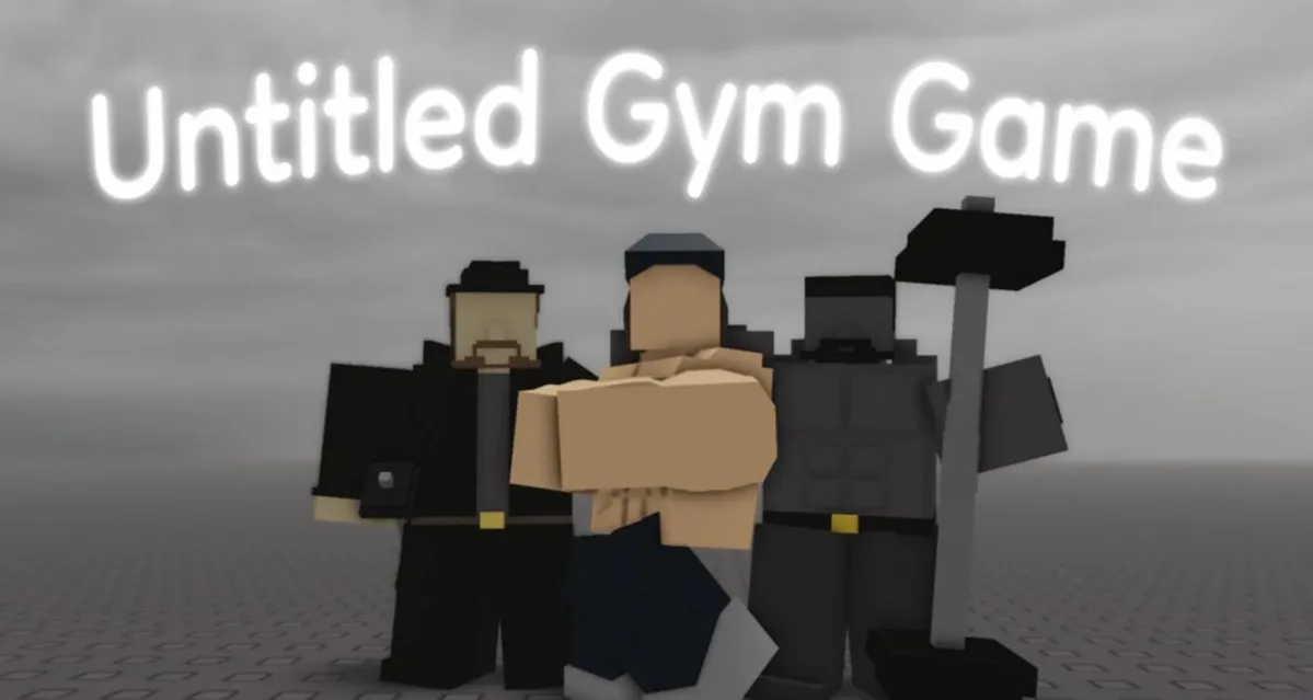Untitled Gym Game codes - three Roblox characters standing around with weights