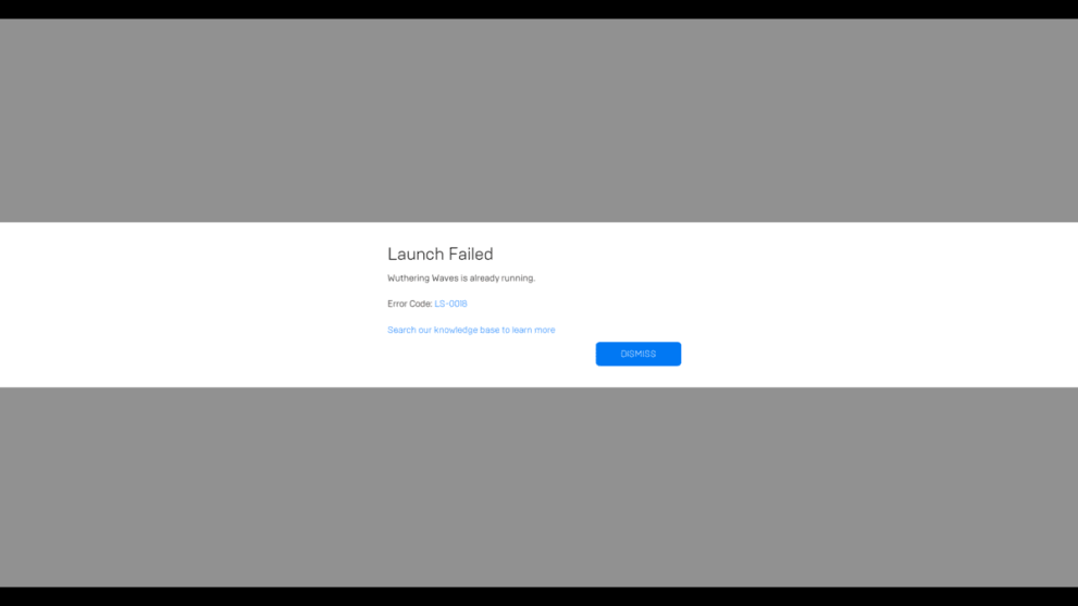 Wuthering Waves Epic Games error code LS 0018