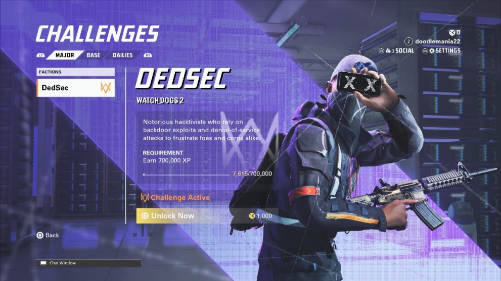 The primary DedSec operator in XDefiant.