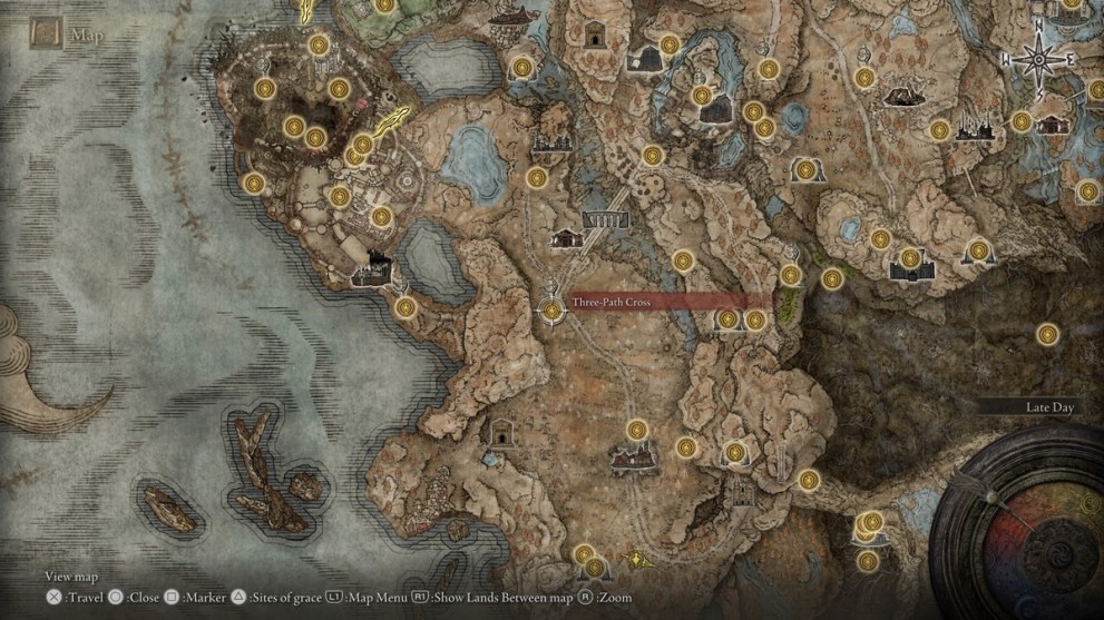 Early Locations for Scadutree Fragments in Elden Ring Shadow of the Erdtree Three-Path Cross Site of Grace