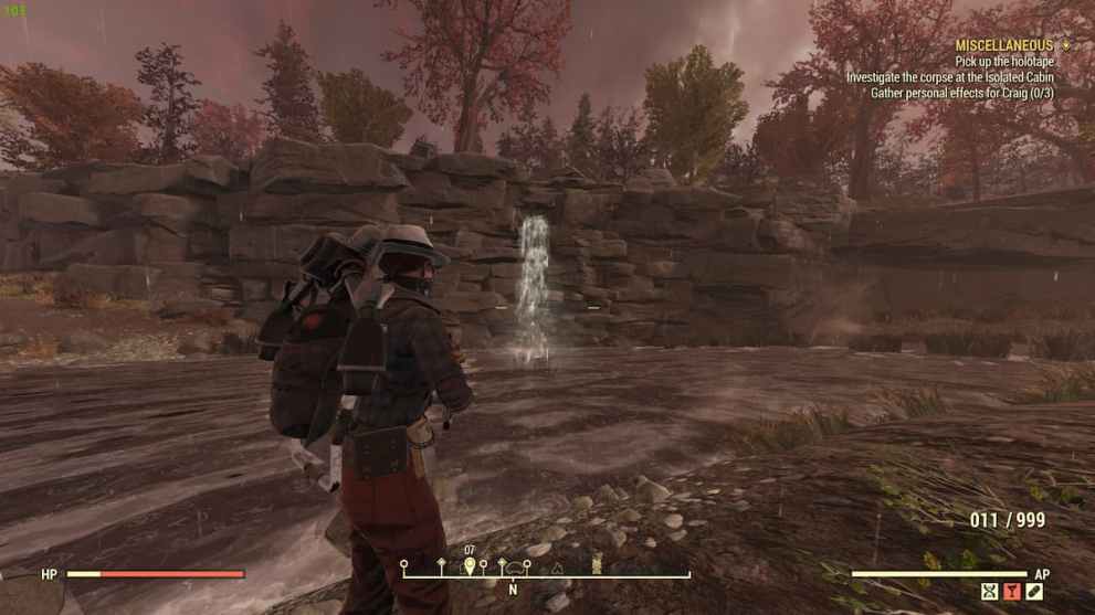 Fallout 76 Camp Liberty Waterfall