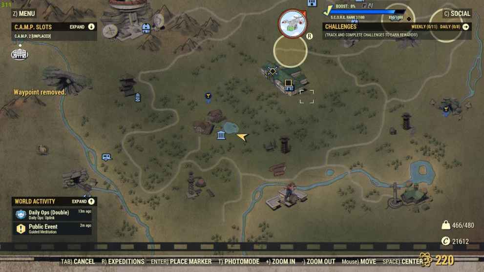 Fallout 76 Rapidan Camp CAMP Location