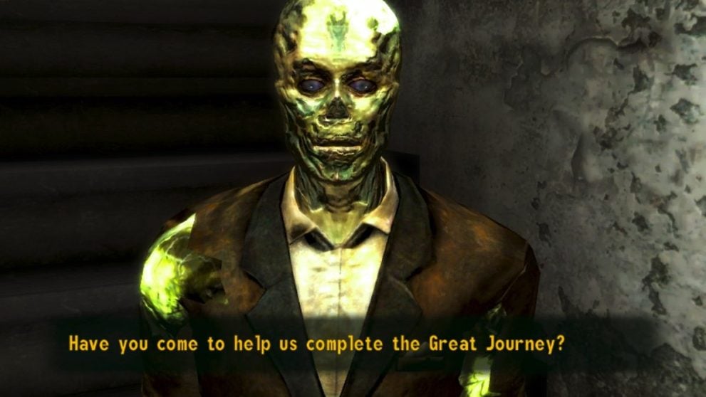 Image of glowing ghoul Jason Bright from Fallout.