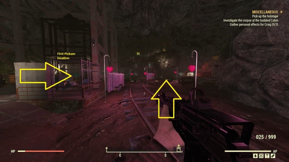 Fallout 76 Tunnel leading to second Pickaxe