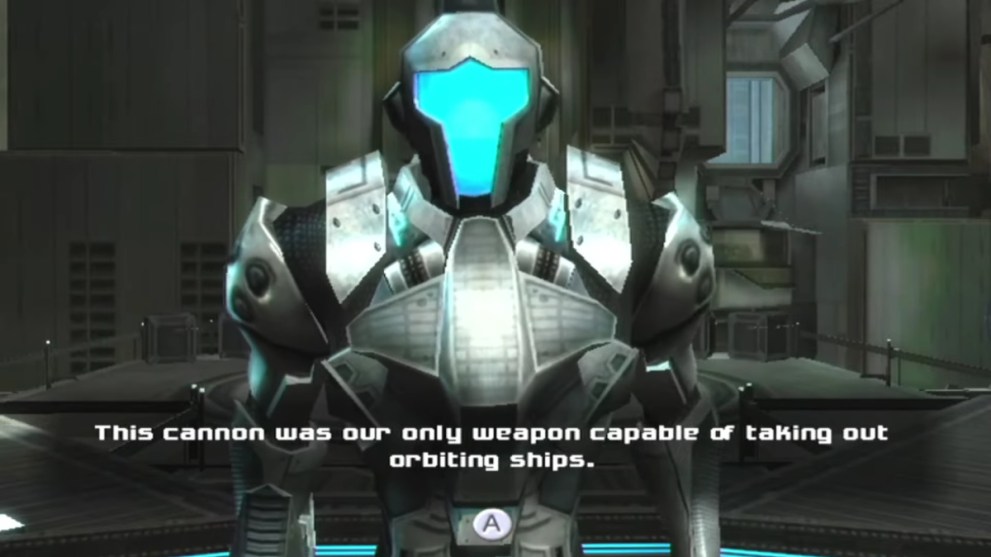 Un soldat de la Fédération spatiale parle à Samus dans Metroid Prime 3