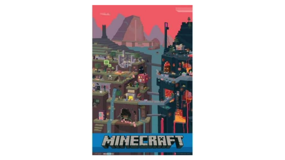 minecraft world maxi poster with