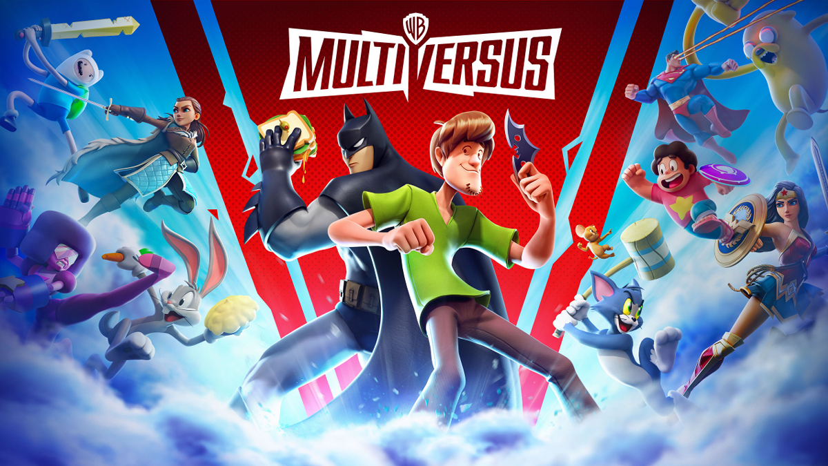 MultiVersus official artwork featuring Shaggy and Batman.