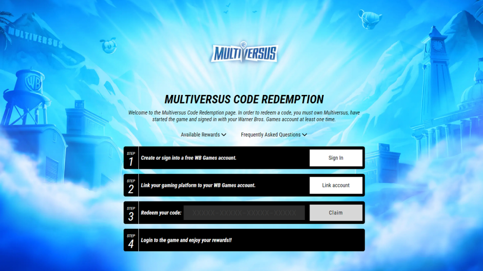 Redeeming codes in MultiVersus.
