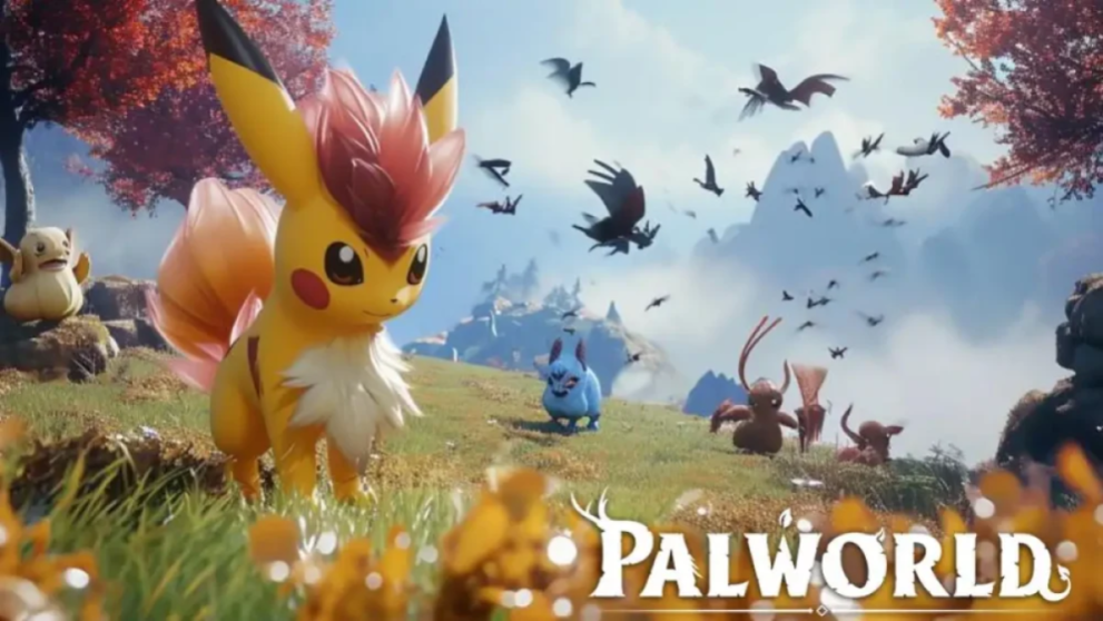 Palworld Pikachu/Flareon looking hybrid