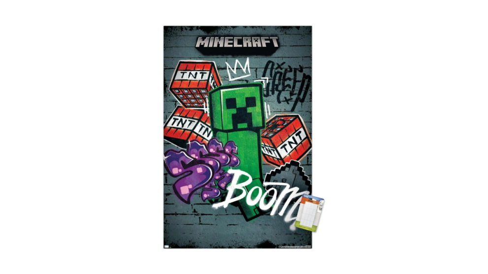 minecraft poster creeper don't enter