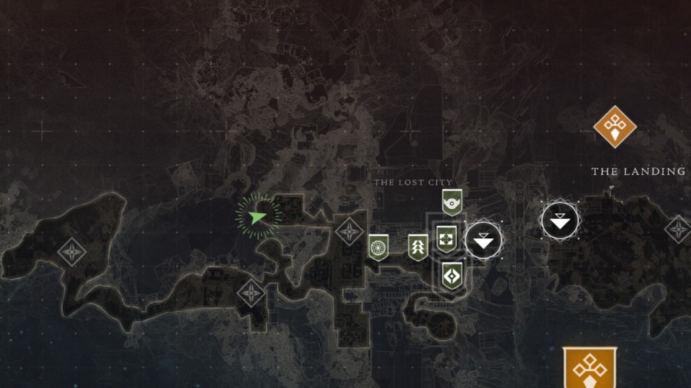 Destiny 2 All Traveler’s Visions locations in The Pale Heart: Vision one's map location.