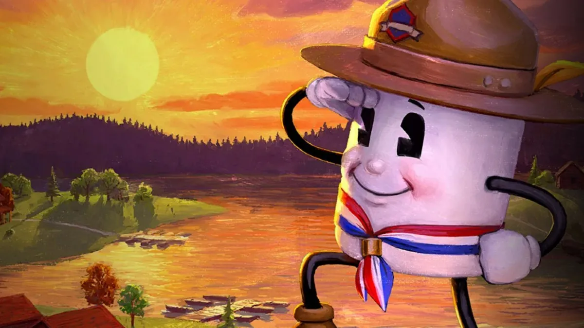 A happy-looking marshmallow in Fallout 76.