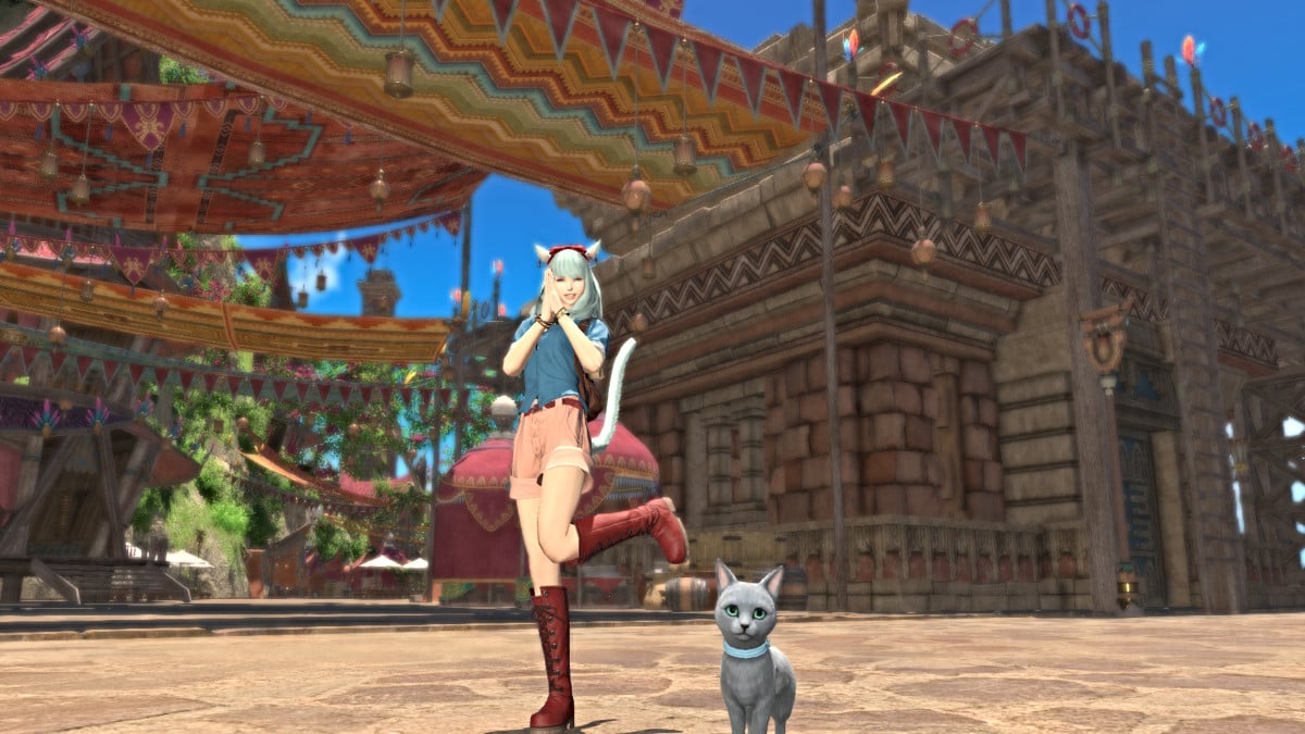 Bluecoat Cat minion in Final Fantasy XIV