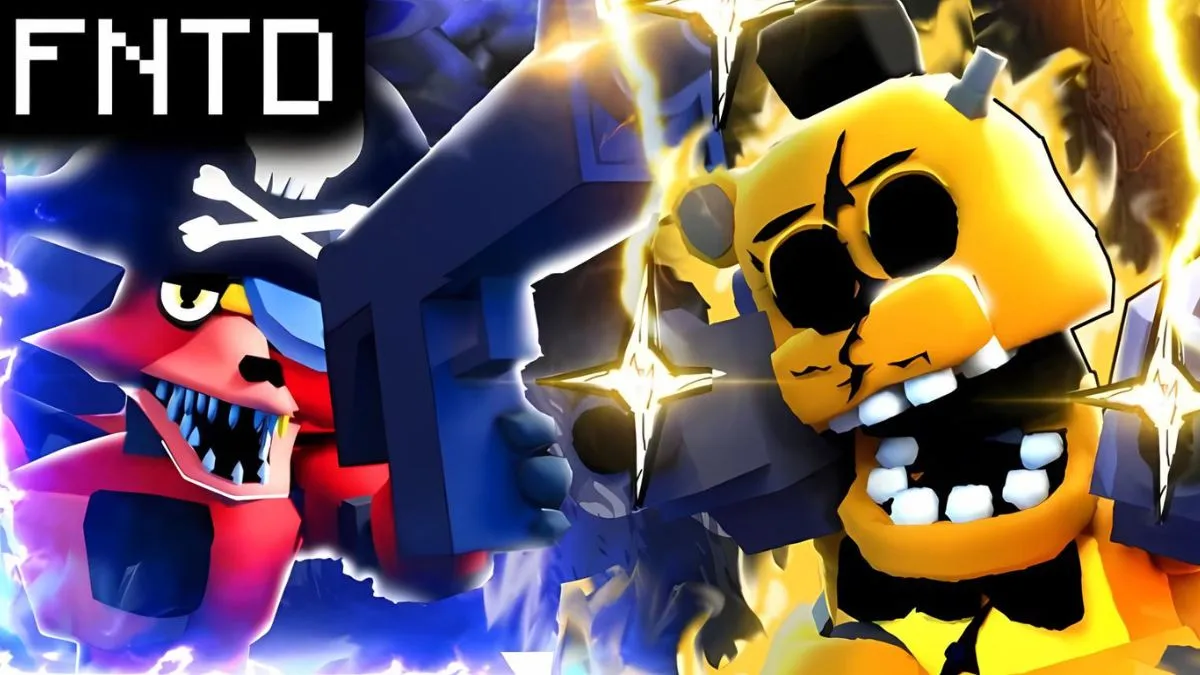 Two units aiming their weapons in the Five Nights TD Roblox experience
