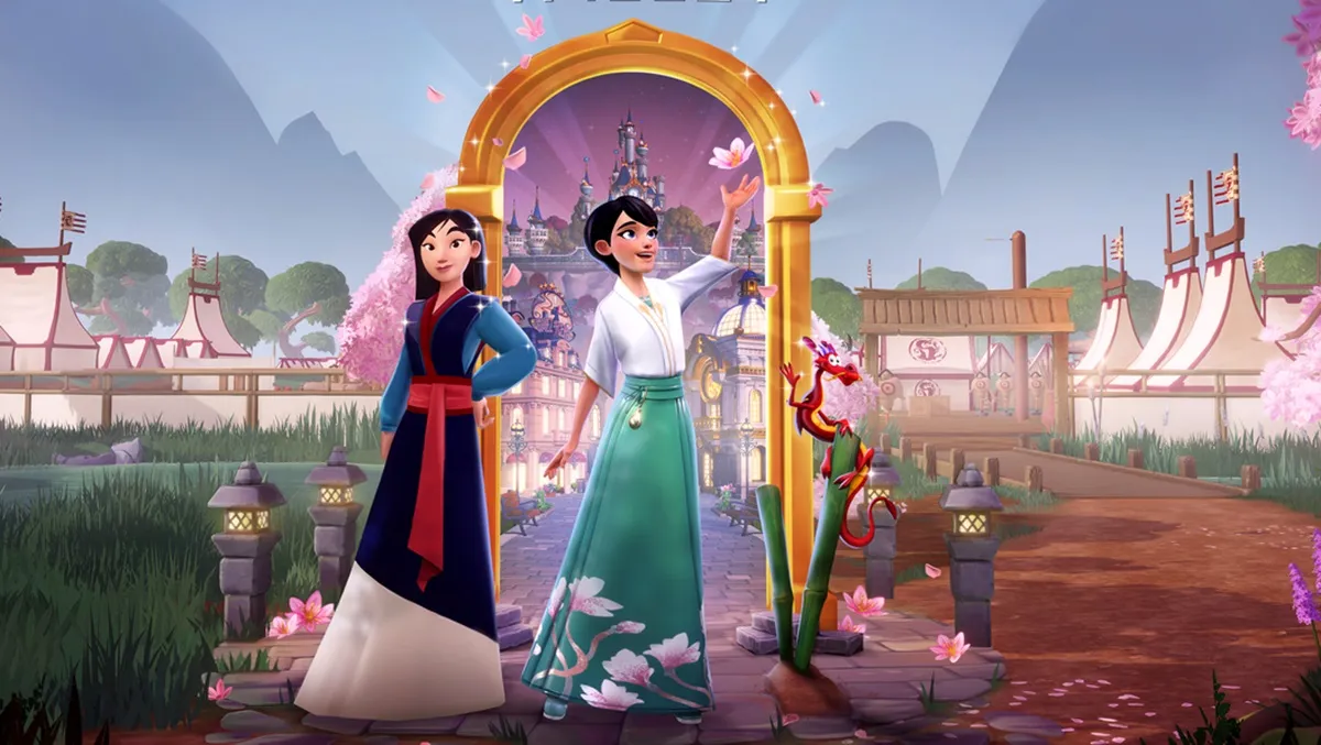 How to Get Mulan in Disney Dreamlight Valley - Mulan in front of Disney Dreamlight Valley