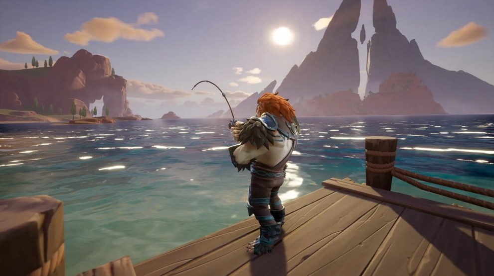 A character fishing in Tarisland.