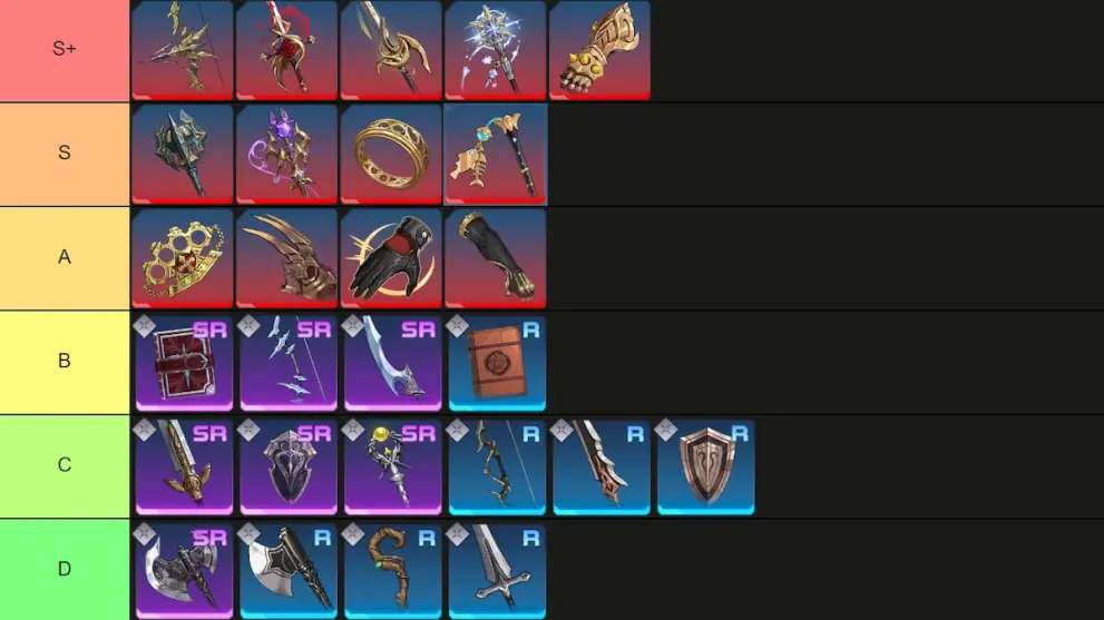 Hunter weapon tier list in Solo Leveling Arise