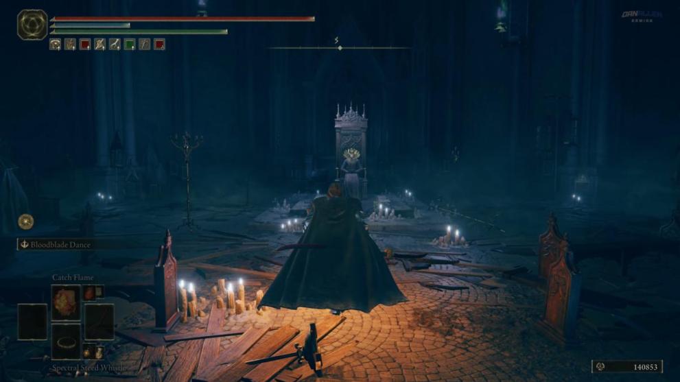 Elden Ring Shadow of the Erdtree Count Ymir's throne in cathedral