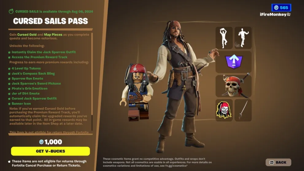 So erhältst du den Jack Sparrow Skin in Fortnite - Gamingdeputy Germany