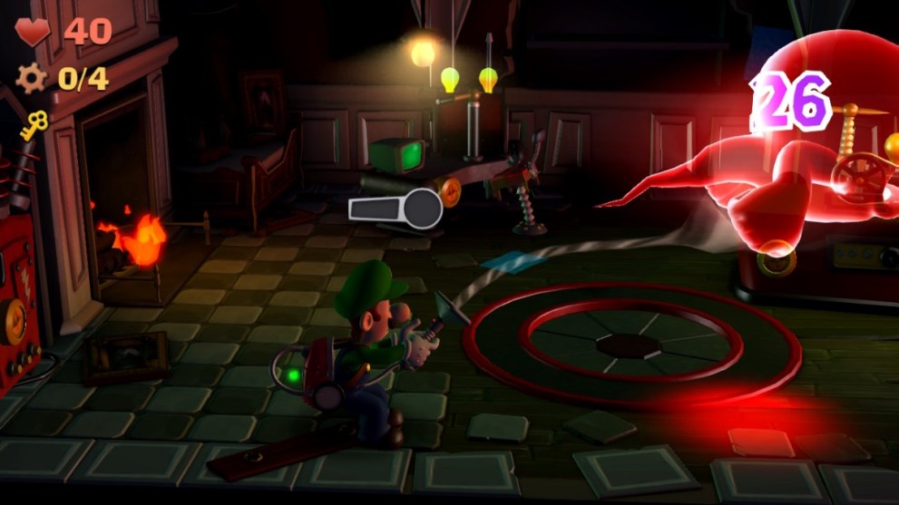 capturing a ghost in Luigi's Mansion 2