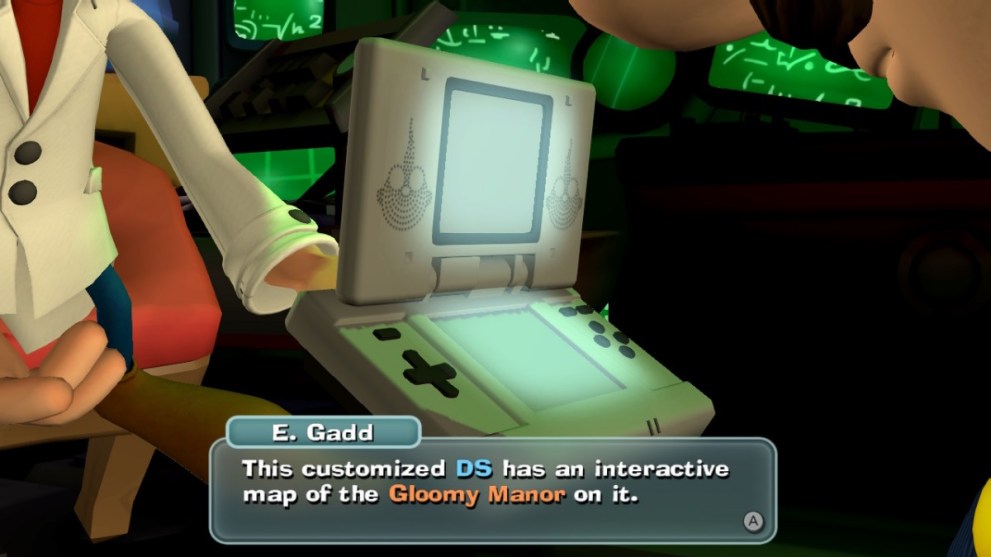 the customized DS in Luigi's Mansion 2