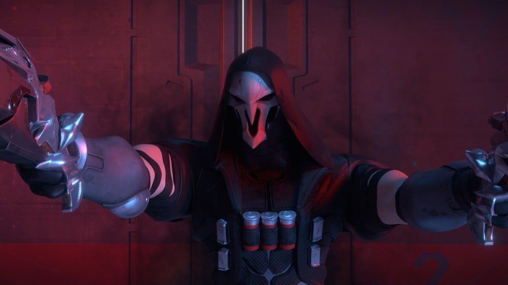 Overwatch 2 reaper standing and pointing both guns