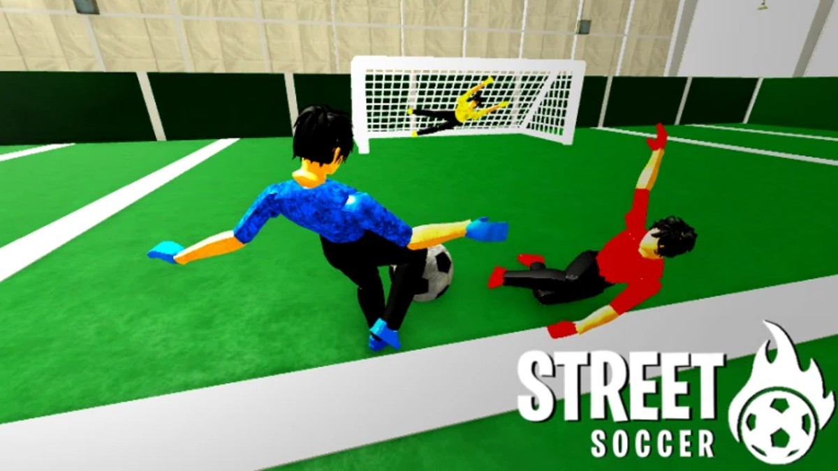 A goal being scored in Realistic Street Soccer.