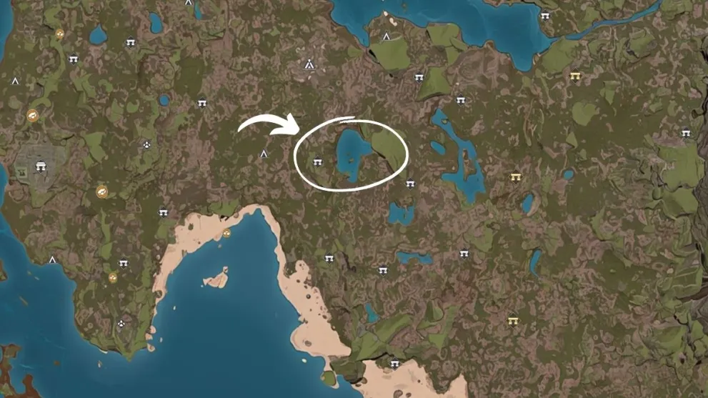 Soulmask starter area base location on map