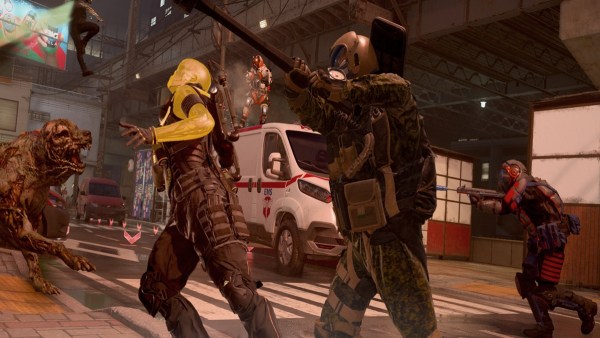 Humans fighting against mutants