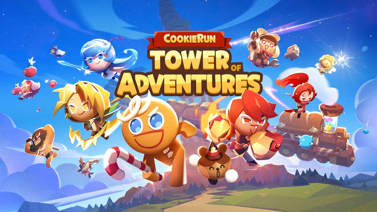 Cookie Run Tower of Adventure official artwork featuring various cookies.