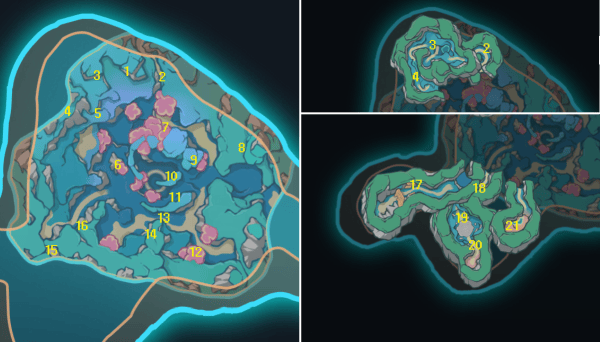 Hydroculus Rute All Hydroculus Locations in Genshin Impact