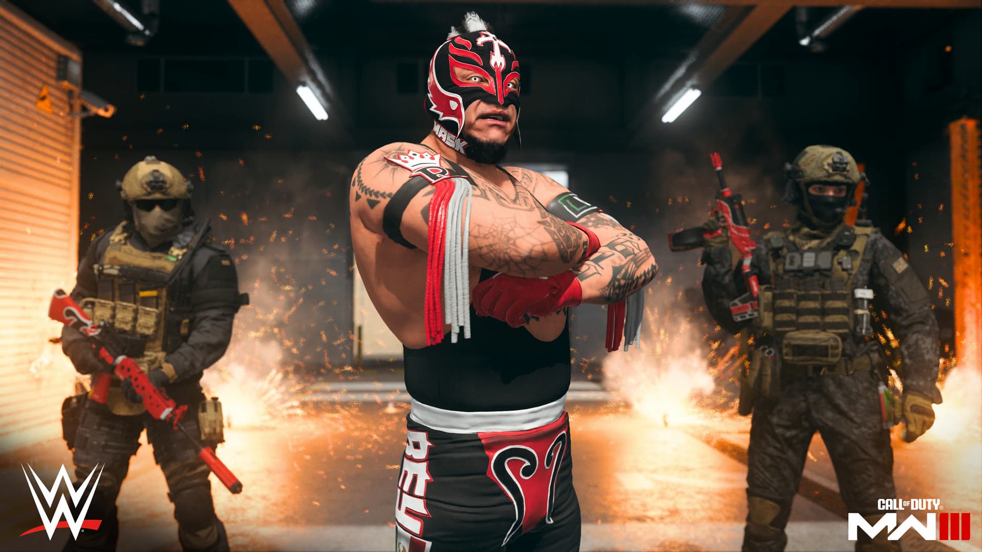 three WWE skins in Warzone