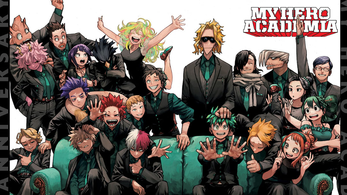 My Hero Academia Color Spread Celebraring 10th anniversary and Penultimate Chapter of Epilogue Arc