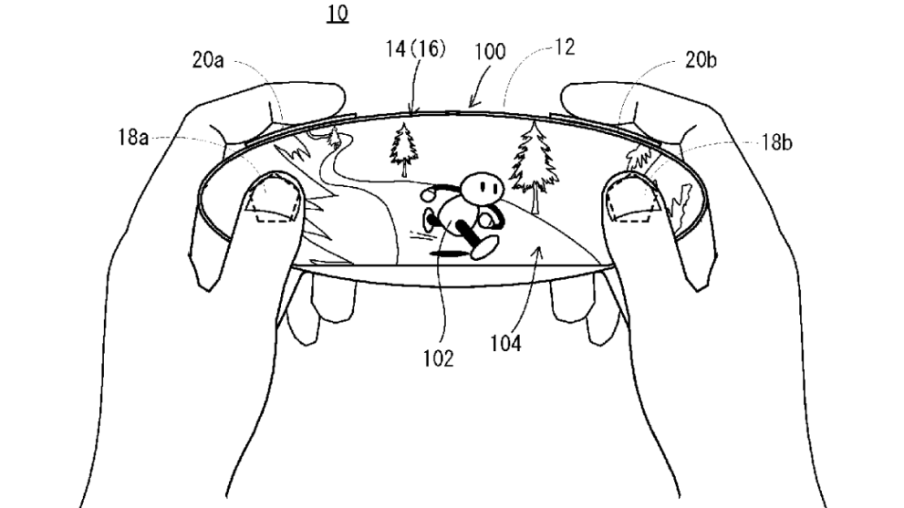 A Nintendo patent showing a controller made of a screen