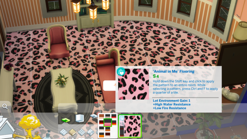 animal print floor sims 4 lovestruck