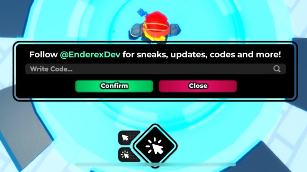 The code redemption screen in Anime Strike Simulator.