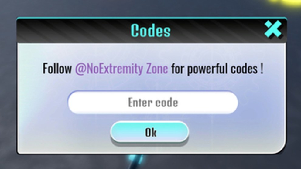 The code redemption box in Bike Race Simulator.