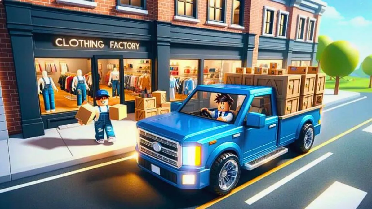 Clothing Factory Tycoon key art Roblox