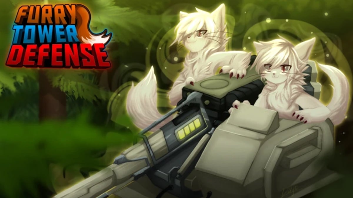 Furry Tower Defense codes - two furries on a tank with the game logo
