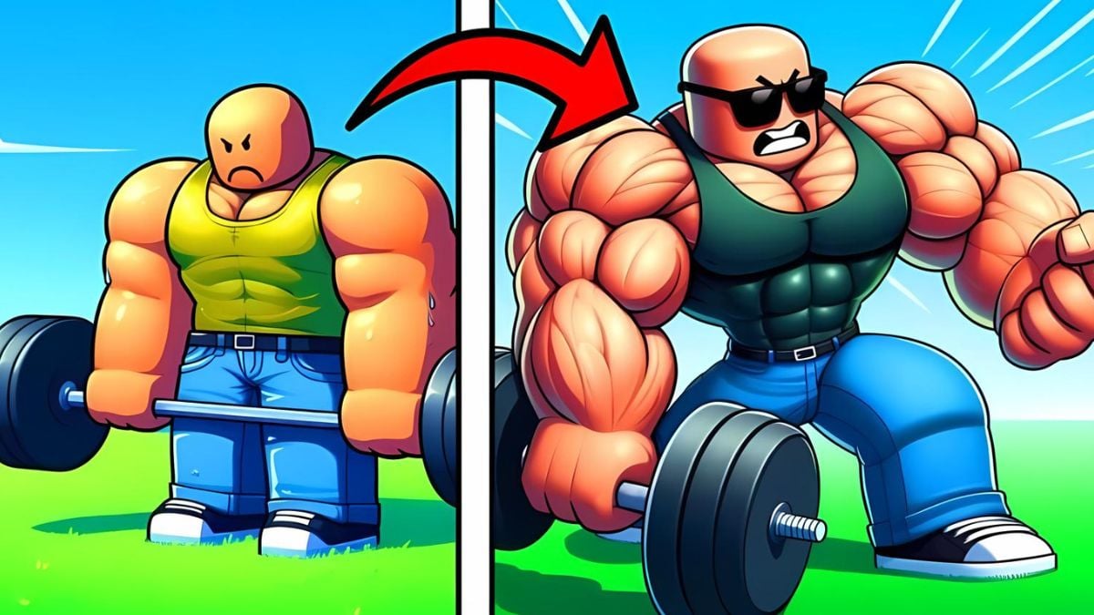 Two players working out in Gigachad Simulator