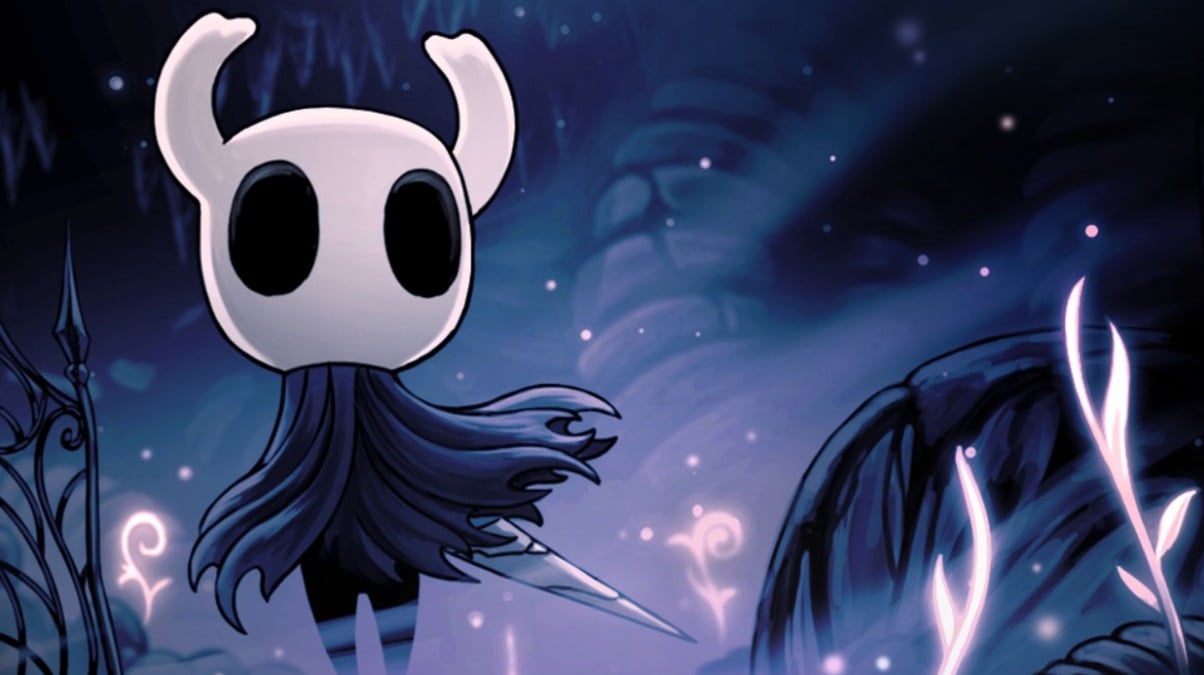 Hollow Knight White Palace walkthrough - Hollow Knight standing in the light inside a cave